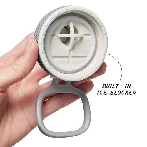 Sport Triple Insulated Water Bottle with Spout Lid and Ice Blocker