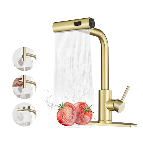Gold Kitchen Faucets with Pull Down Sprayer