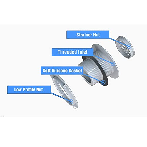 Threaded Inlet Strainer Kit Replacement for Above Ground Pool Setup and Pool Sand Filter Pump