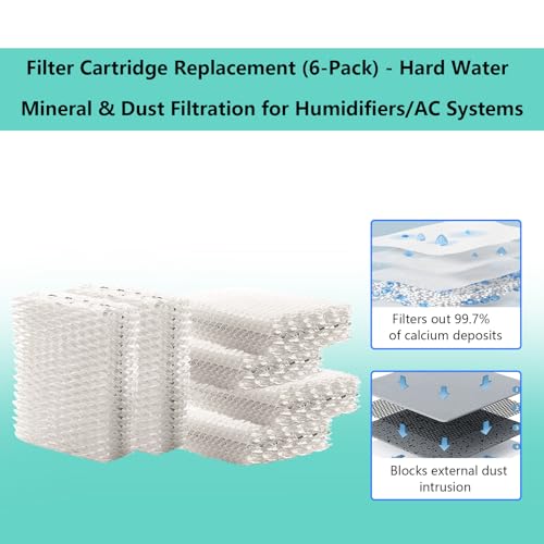 6 Pack Replacement WF813 Humidifier Filters (6 Count)