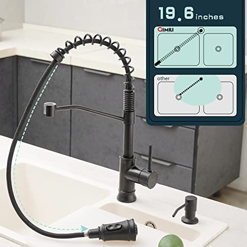 Matte Black Touchless Kitchen Sink Faucet with Pull Down Sprayer