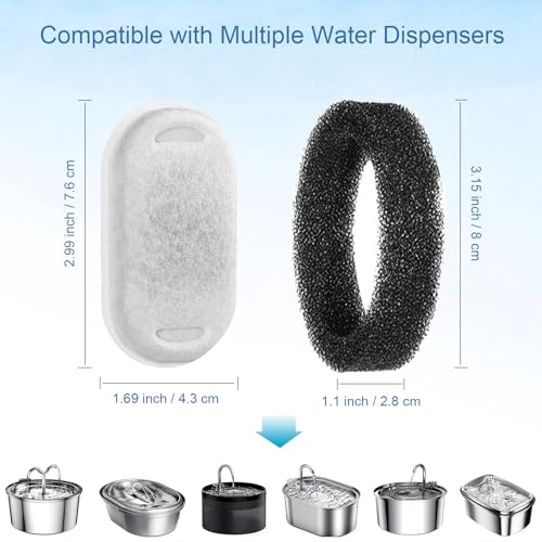Cat Water Fountain Filters for 67oz