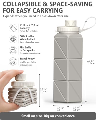 Collapsible Water Bottles 21oz