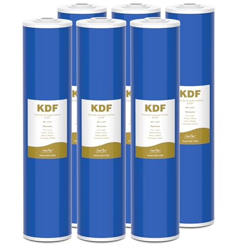 20" x 4.5" Whole House GAC Carbon and KDF Water Filter Cartridge (6 Count)