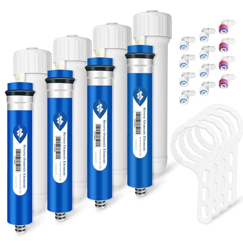 100 GPD RO Membrane and 1812 Housing Kit (4 Count)