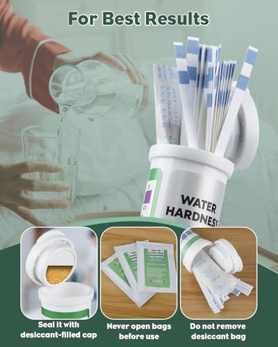200 Strips Hard Water Test Kit for Calcium & Magnesium
