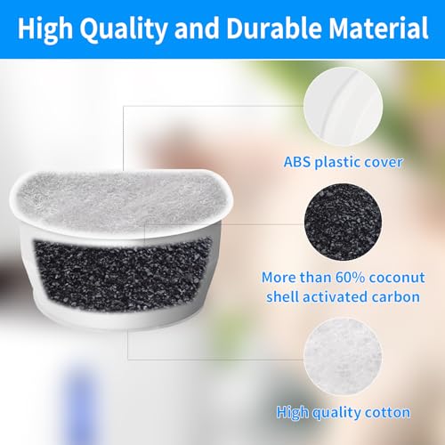 18 pcs Dog and Cat Water Fountain Filter Replacement Carbon Filters Compatible with PetSafe Drinkwell Filters