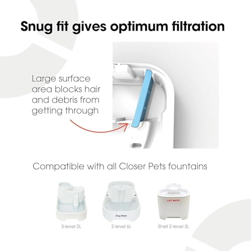 389) Filter Cartridges for Pet Fountains (6-Pack), Ideal for Soft Water (6 Count)
