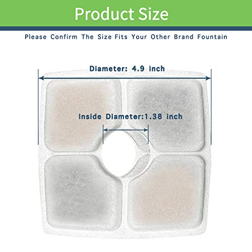 Lmpyf 8 Pack Square Filters for Cat Fountain (8 Count)