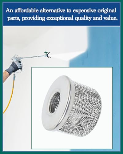 2pack) 181073 Pump Inlet Strainer Filter 1/2" NPT Thread, Double-Layer Stainless Steel Compatible withGraco 350 EM,380 EM,390 EM, 400 EM, 480 EM, 490 EM,500, Super NOVA, Paint Sprayers (2 Count)