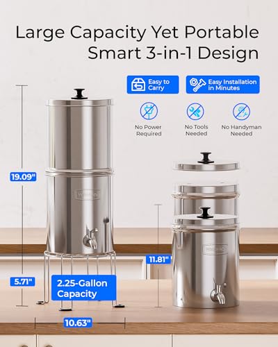 TK-A-S Gravity Water Filter System, NSF/ANSI 42&372 Standard