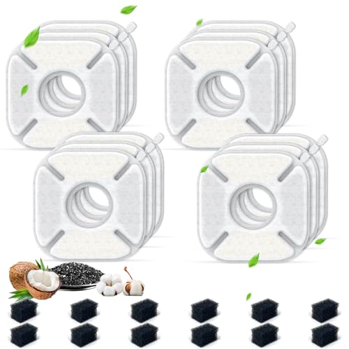 24 Packs Compatible with Veken Pet Cat Water Fountain Filters Replacement