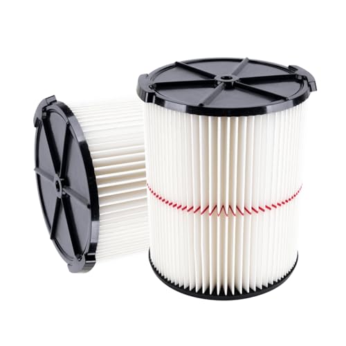 2 Pack CMXZVBE38754 Replacement Filter Fit for Craftsman Shop Vac Wet Dry 5 to 20 Gallon (2 Count)
