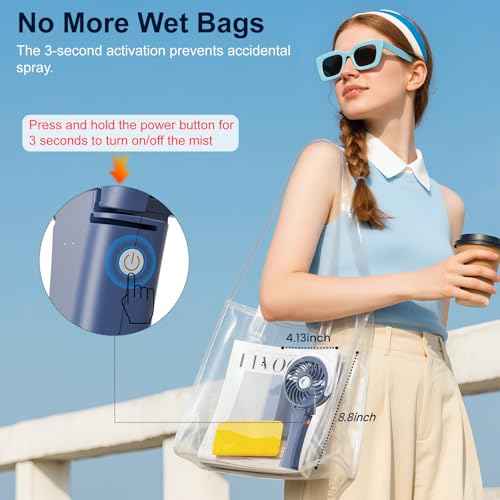 Upgraded Portable Handheld Misting Fan