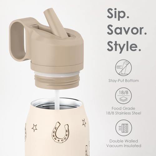 Horse Stainless Steel Water Bottle with Twist Lid 20oz