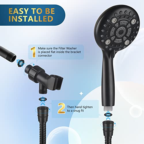 6 Spray Modes High Pressure Handheld Showerhead Set Upgraded