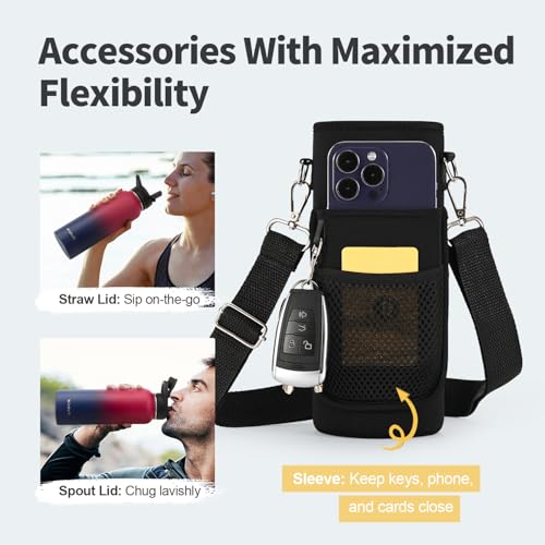 40 oz Insulated Water Bottle with Straw