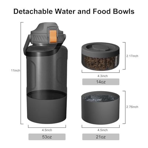 53oz Large Dog Water Bottle for All Day Travel Feeding & Hydration