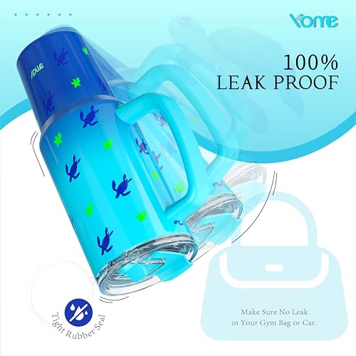 40 oz Sea Turtle Tumbler with Handle and Flip Straw for Women