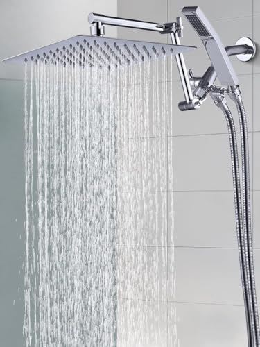 All Metal 10 Inches Rainfall Shower Head with Handheld Combo