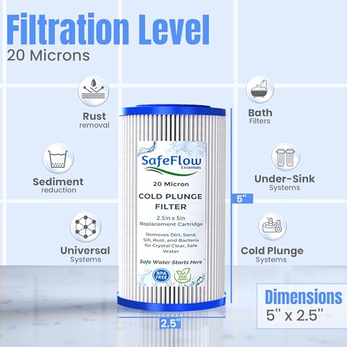 5" x 2.5" Cold Plunge Filter 20 Micron (2 Count)