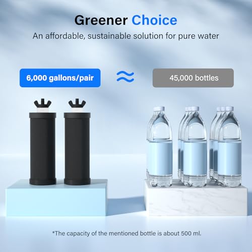 PF-3 Black 3-Stage Composite Purification Elements, Replacement Filters for ProOne® and Berlkey® Filters, ProOne® or Berlkey® Big+ Water Filter System and Purewell System (2 Pack, K Series) (2 Count)