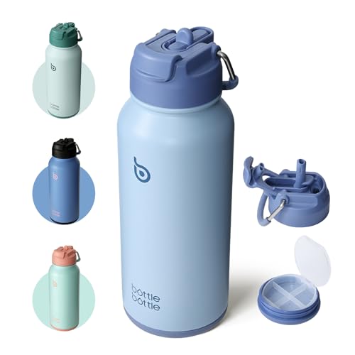 32oz Insulated Water Bottle with Pill Box
