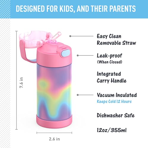 FUNTAINER Water Bottle with Straw