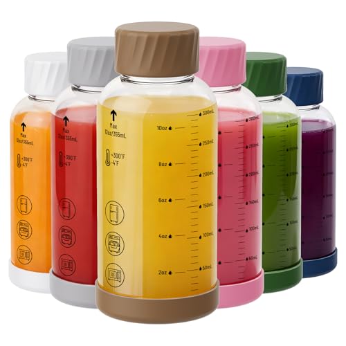 12 oz Glass Juice Bottles 6 Pack