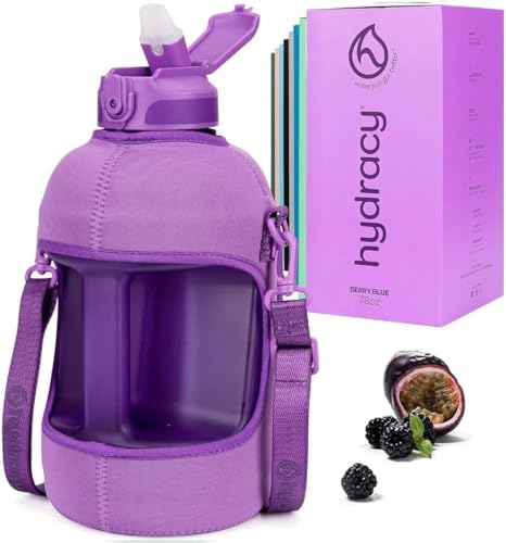 Motivational Water Bottle with Time Marker and Straw Lid 78 oz