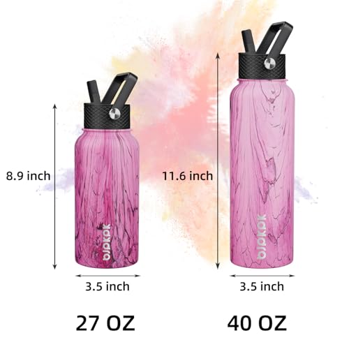 27oz Insulated Water Bottle with Straw Lid