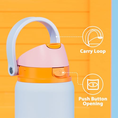 32 oz Insulated Water Bottle with Straw