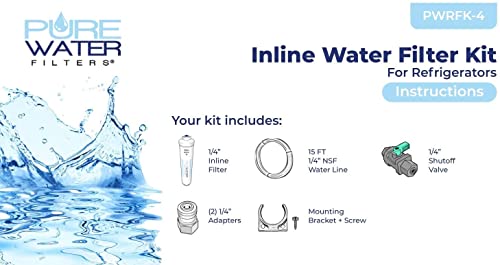 Inline Water Filter Kit for Refrigerators and Ice Makers