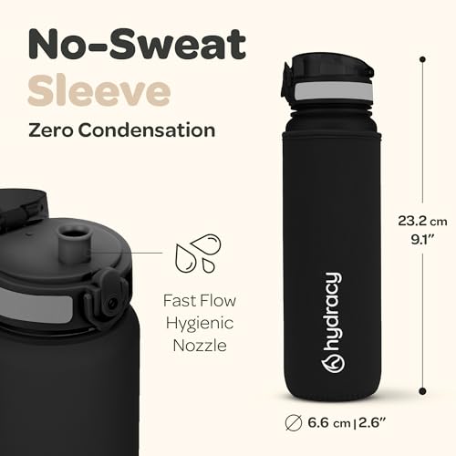 Motivational Water Bottle with Time Marker & Fruit Infuser 17 oz