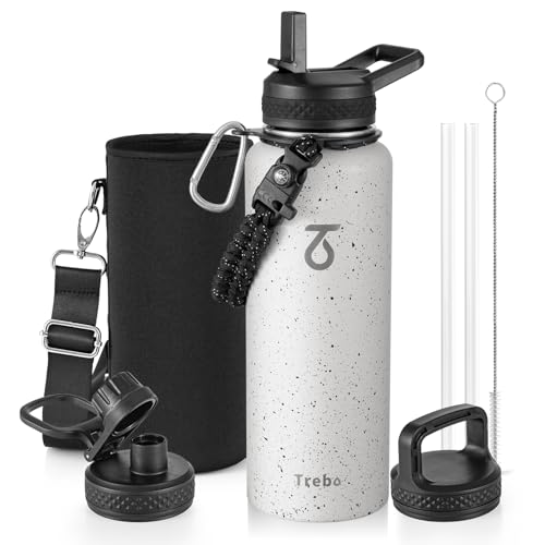 Water Bottle Insulated 40 oz with 3 Lids