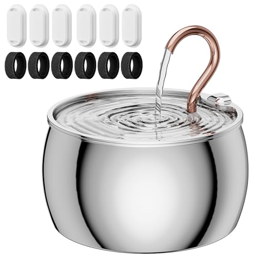 2.5L 84oz Gooseneck Cat Water Fountain Stainless Steel Ultra