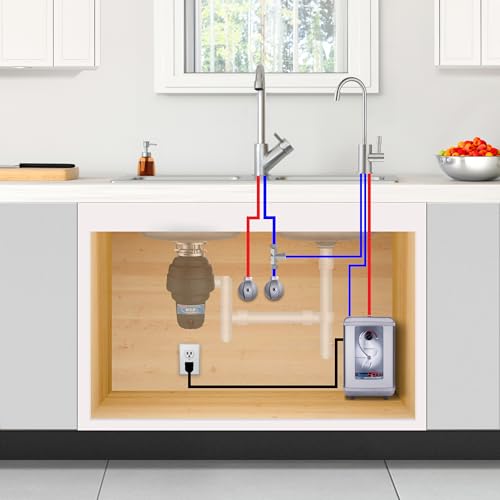 41-RH-200-F570-CH Instant Hot Water Dispenser System, 2.5 Quarts Manual Dial Single Lever Hot Water Faucet, Polished Chrome