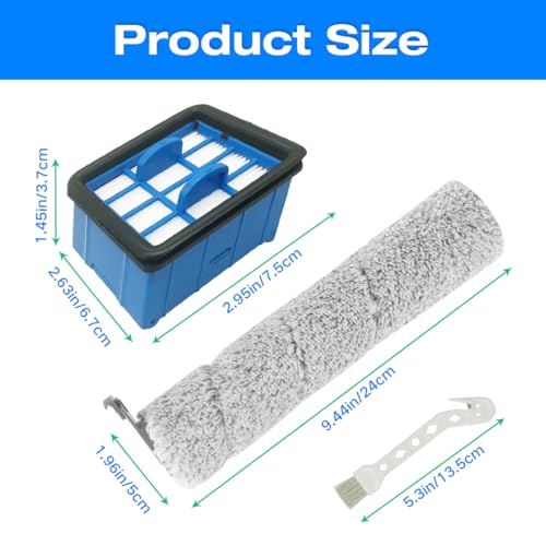 Replacement Brush Roll for Bissell CrossWave OmniForce 3882 Wet and Dry Vacuum cleaner (6 Count)