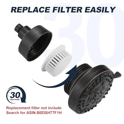 High Pressure Shower Filter Head Oil Rubbed Bronze Fixed Shower Head