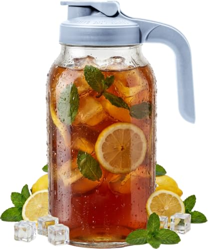 64 oz Mason Jar Glass Pitcher With Lid