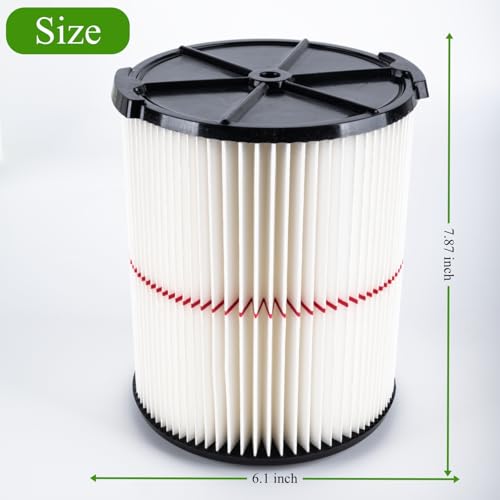 2 Pack CMXZVBE38754 Replacement Filter Fit for Craftsman Shop Vac Wet Dry 5 to 20 Gallon (2 Count)