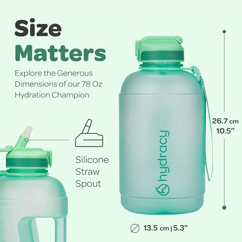 Motivational Water Bottle with Time Marker and Straw Lid 78 oz