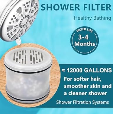 Muvzeznli replaces fixed shower filters and is compatible with MakeFit filtered shower heads