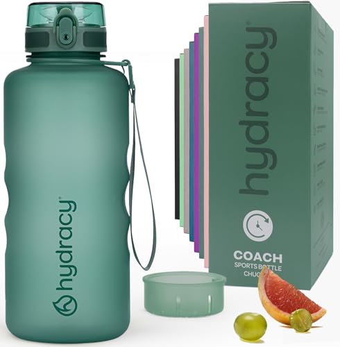Motivational Water Bottle with Time Marker & Fruit Infuser 64 oz