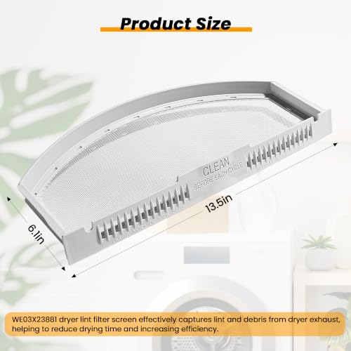 WE03X23881 Dryer Lint Screen Replacement for GE