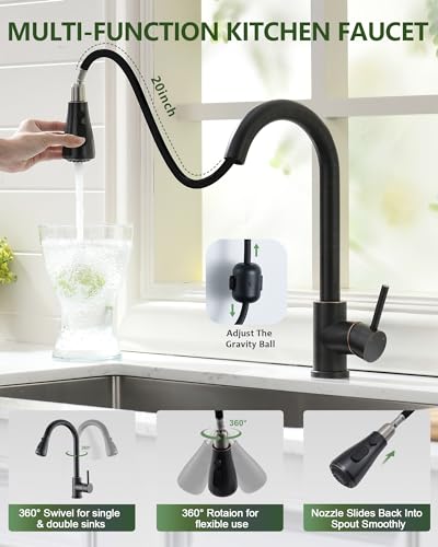 Kitchen Faucet with Pull Down Sprayer