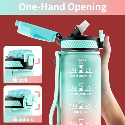 Water Bottle with Straw