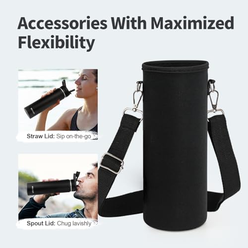 24 oz Insulated Water Bottle with Straw