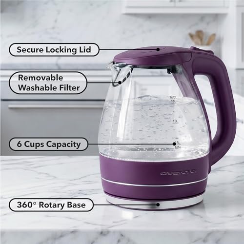 1.5L Glass Electric Kettle Water Boiler