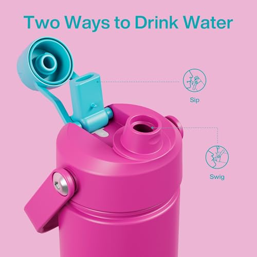 Insulated Water Bottle with Straw Stainless Steel Water Bottle
